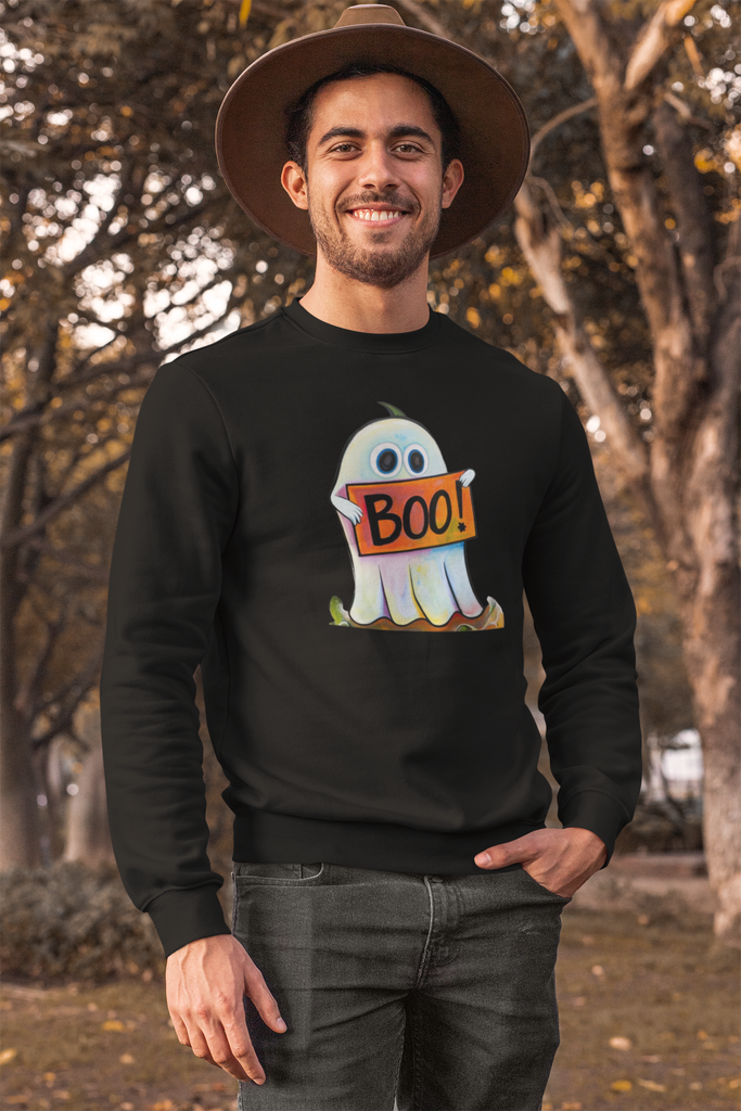 Boo-Tably Adorable Ghost Unisex Crewneck Sweatshirt
