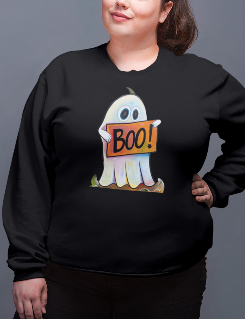 Boo-Tably Adorable Ghost Unisex Crewneck Sweatshirt