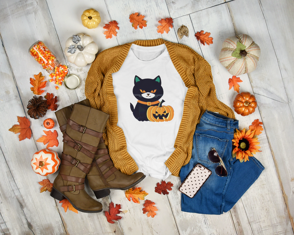 Autumn Purrfection: Pumpkin Spice Kitty Tee