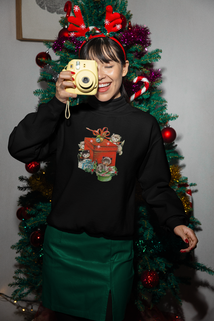 Christmas Kitty Capers Crewneck Unisex Sweatshirt