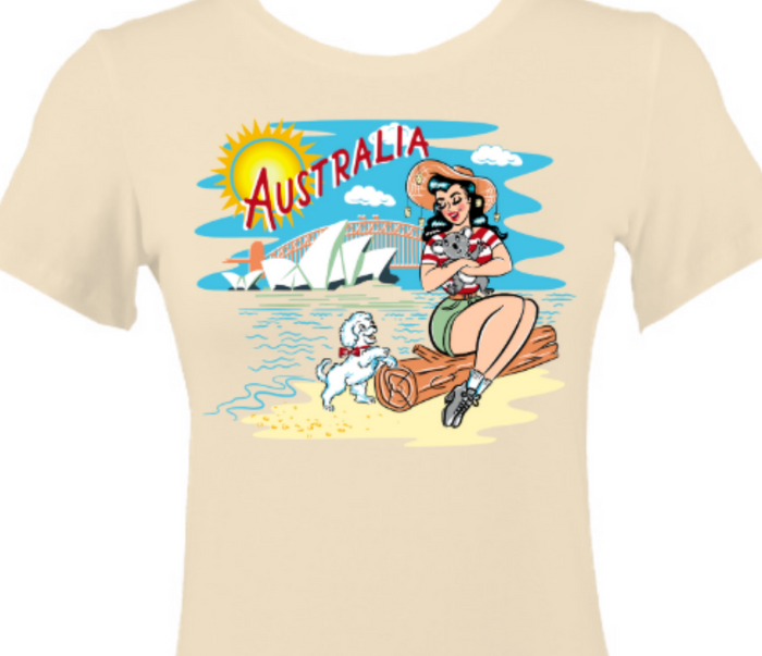 Australia Sydney Harbour Graphic T-Shirt Short-Sleeve Cotton
