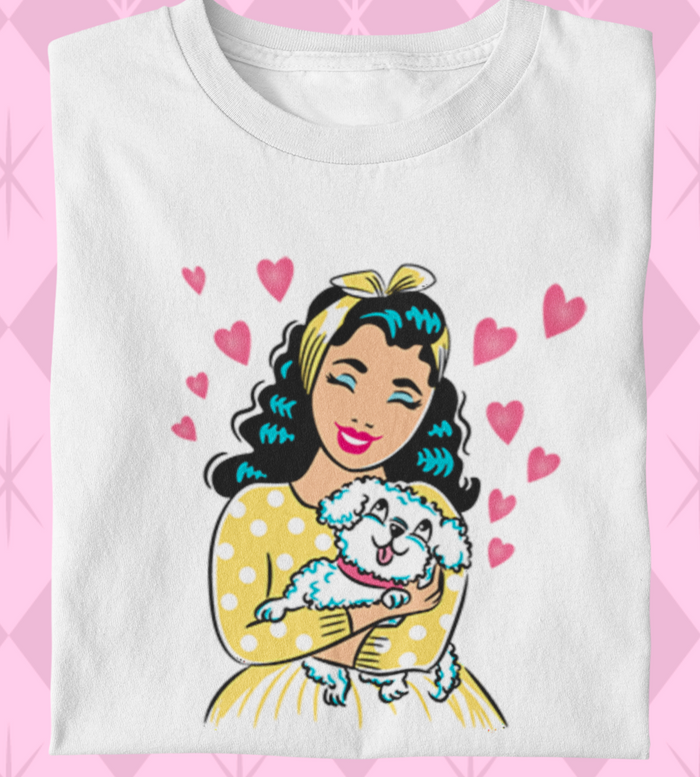 White Dog Bichon Frise Puppy Love Sweet Dog T-Shirt
