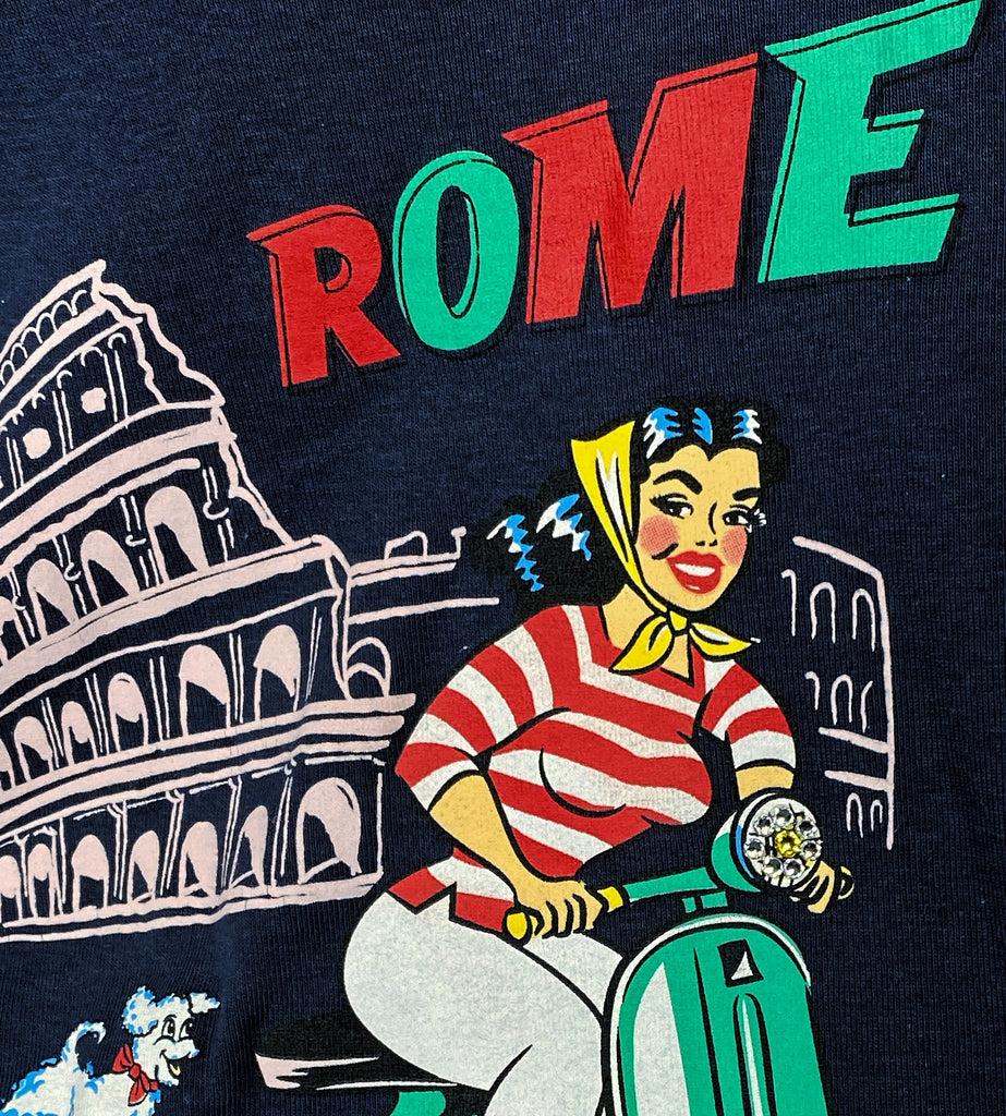 Limited Edition Swarovski Crystal Rome VESPA T-Shirt