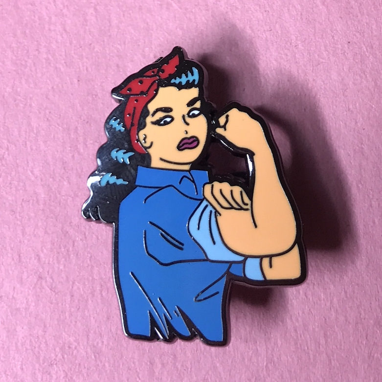 Pinup Rosie Brooch - Rosie The Riveter Rockabilly 1940s 1950s