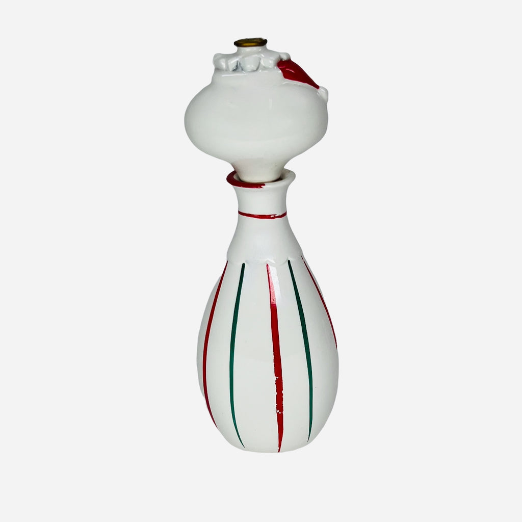 Vintage Shafford Christmas Spirits Santa Claus Decanter Bottle 1950s Japan MCM Pixieware