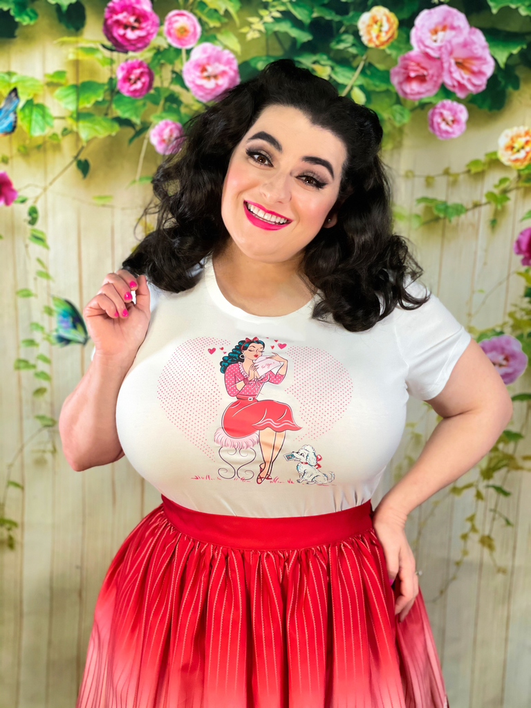 Vintage Style Love Letters Valentine Pinup T-Shirt