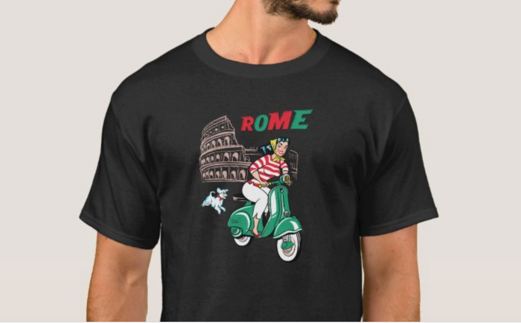 UNISEX Rome Italy Vespa Tee