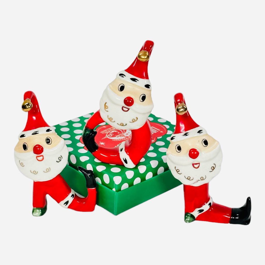 Vintage Christmas Holt Howard NOEL Santa’s Figurines Ornaments 1959 Japan Set of 3 NOL