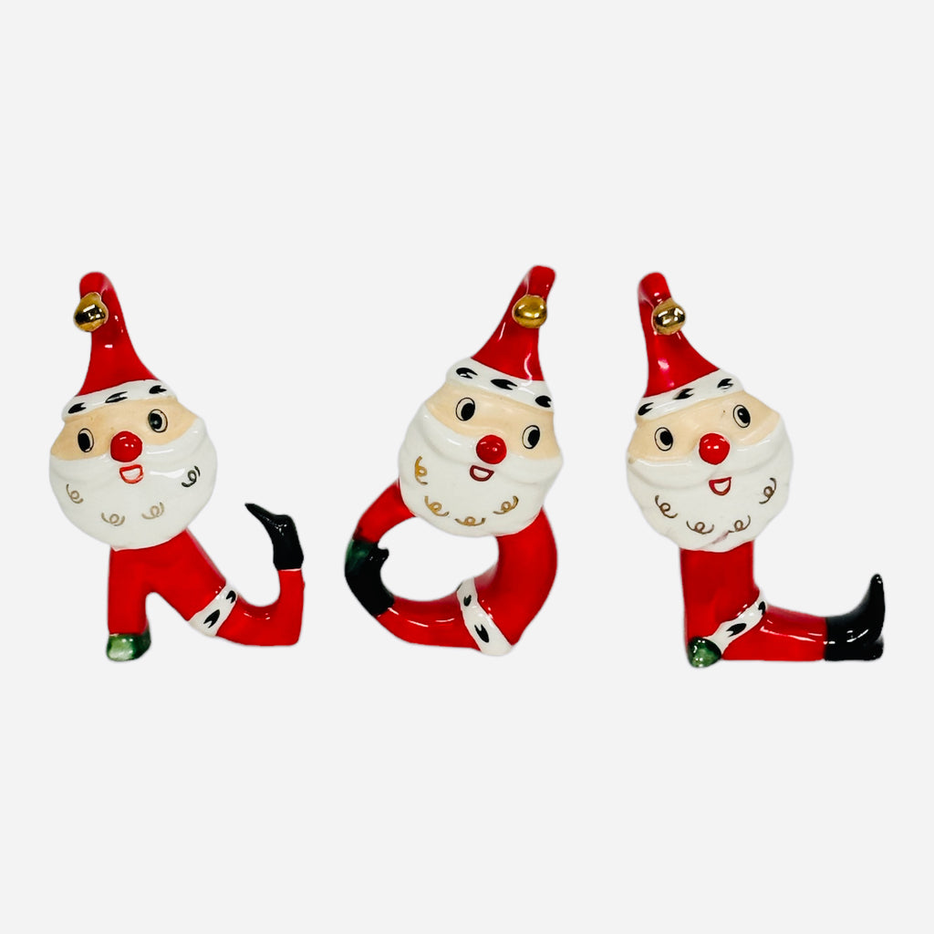 Vintage Christmas Holt Howard NOEL Santa’s Figurines Ornaments 1959 Japan Set of 3 NOL