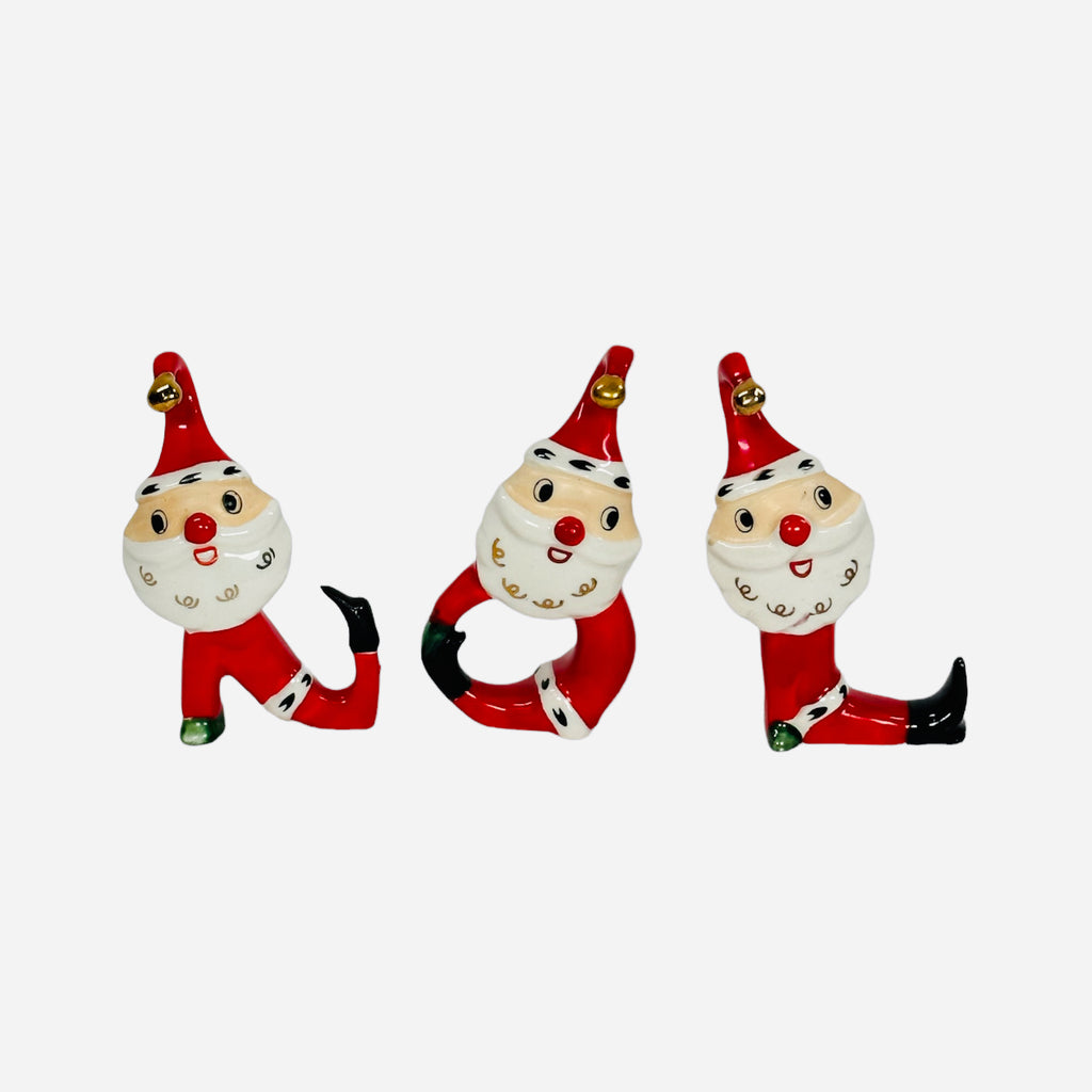 Vintage Christmas Holt Howard NOEL Santa’s Figurines Ornaments 1959 Japan Set of 3 NOL
