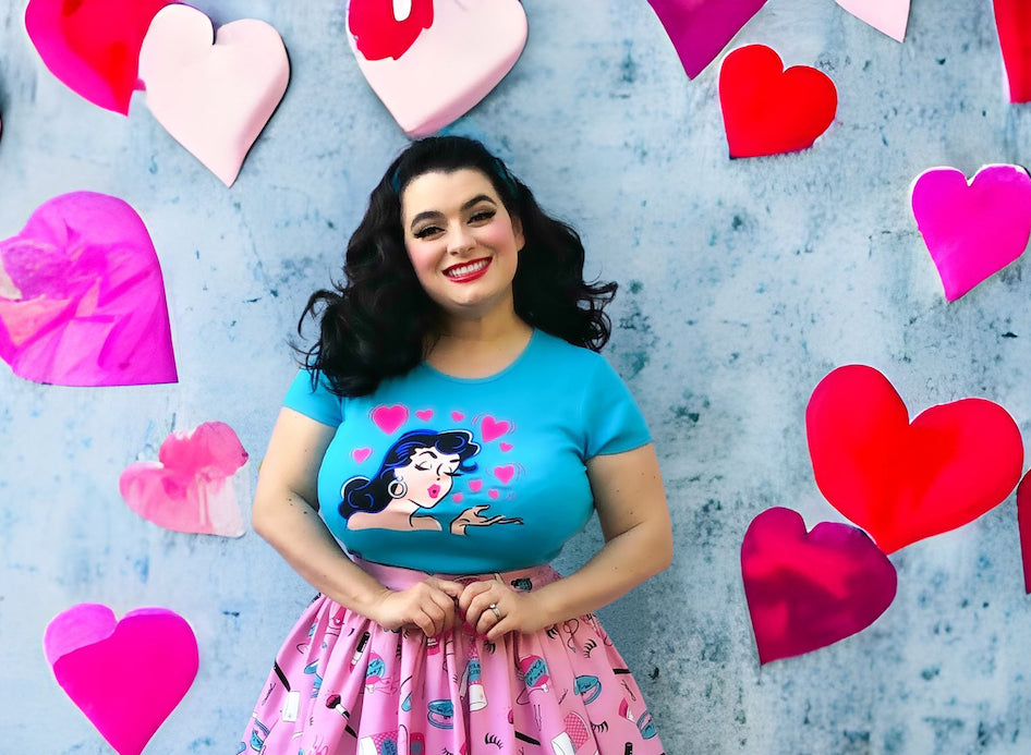 Vintage Pinup Valentine Vixen Top