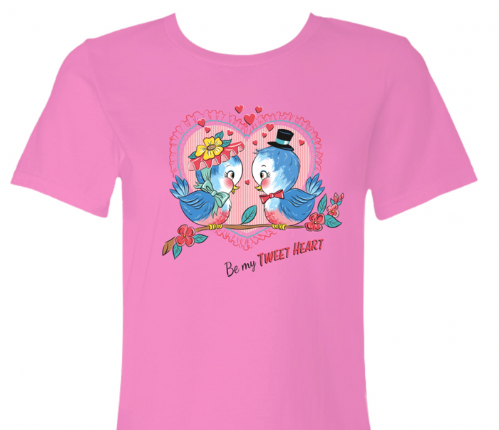 Valentine Be My Tweet Heart Bluebird T-Shirt