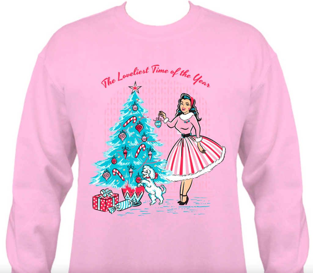 Rockin Around the Blue Christmas Tree Holiday Sweater