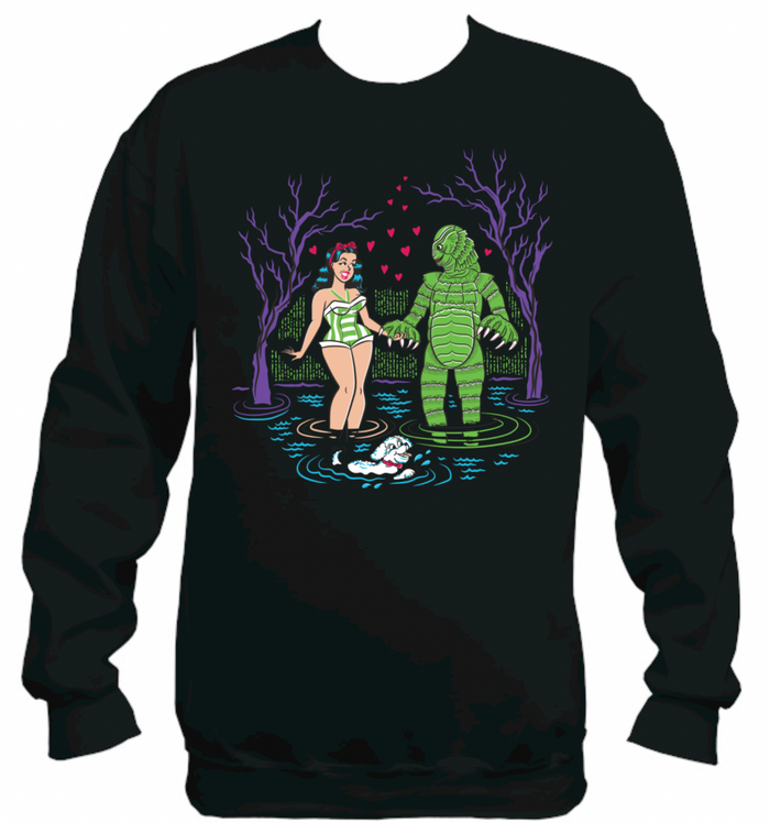 Creature From The Black Lagoon Sweatshirt Swamp Love Sweater