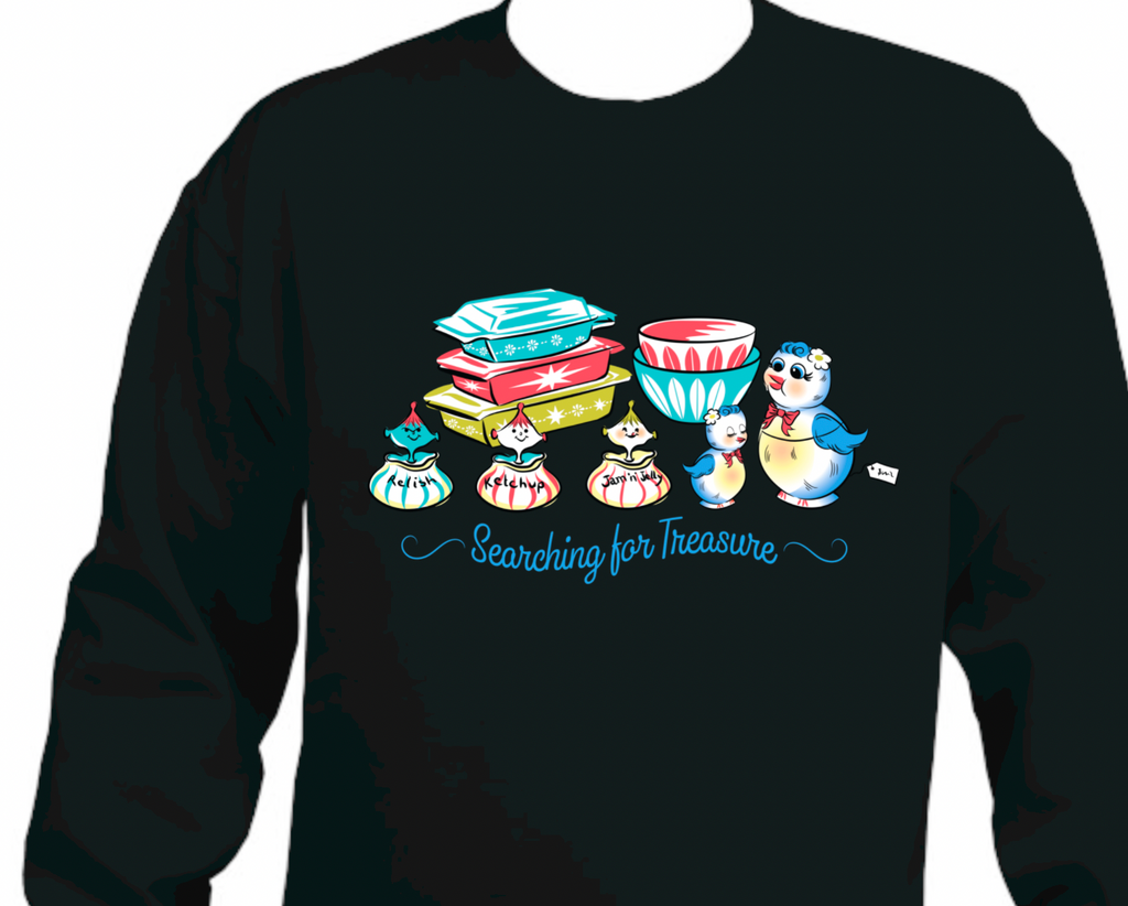 Amazing Bluebird, Pyrex, Holt Howard, Collector Sweatshirt Sweater