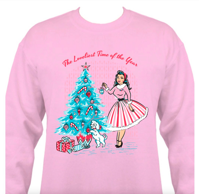 Rockin Around the Blue Christmas Tree Holiday Sweater