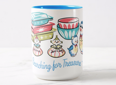 Pyrex, Lefton Bluebird, Holt Howard Searching for Treasure Coffee Mug