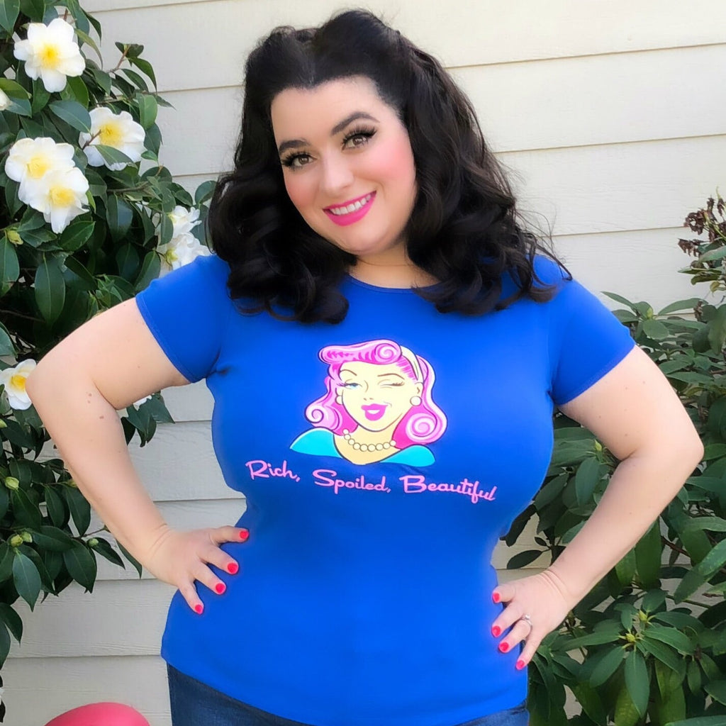 Pink Hair Pretty Pinup T-Shirt Rich Spoiled Beautiful