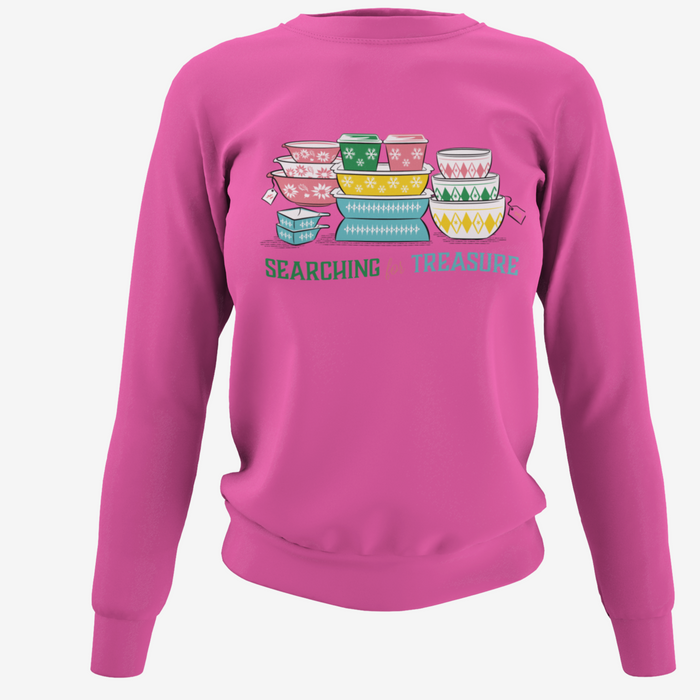 Vintage Pink Pyrex Flannel Flowers Agee Pyrex Dotted Diamonds Spears Pink Sweatshirt Pullover