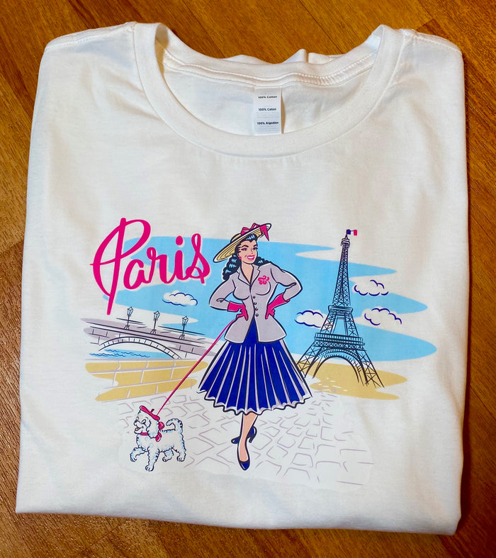 Paris Eiffel Tower Pinup T-Shirt