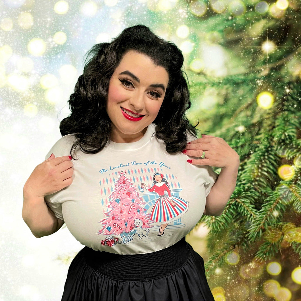 Rockin Around the Pink Christmas Tree Holiday T-Shirt