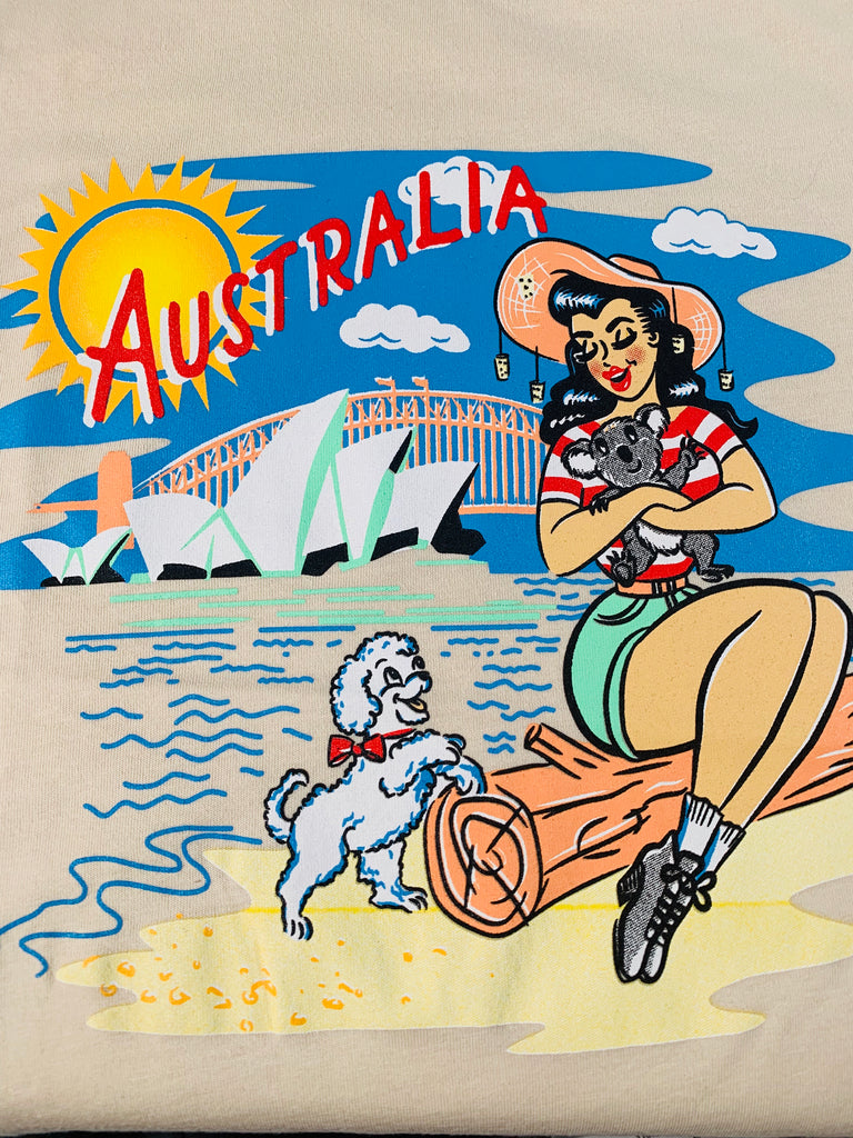 Australia Sydney Harbour Graphic T-Shirt Short-Sleeve Cotton