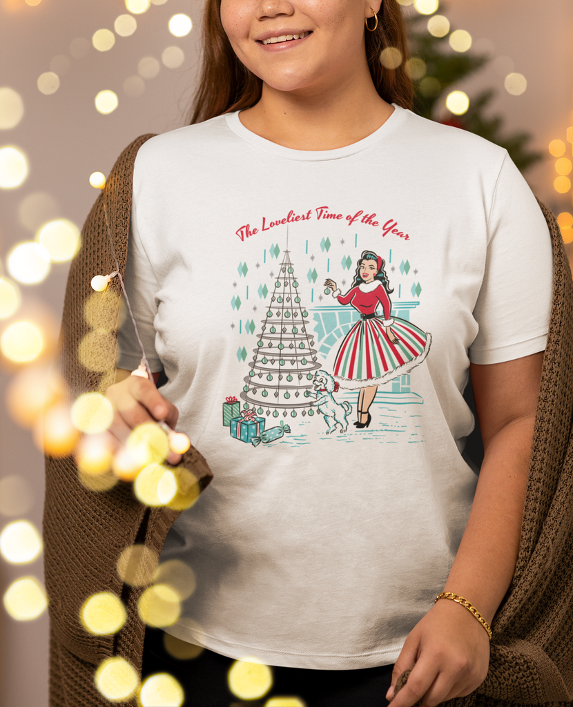 Mid-Century Modern Christmas Tree White T-Shirt