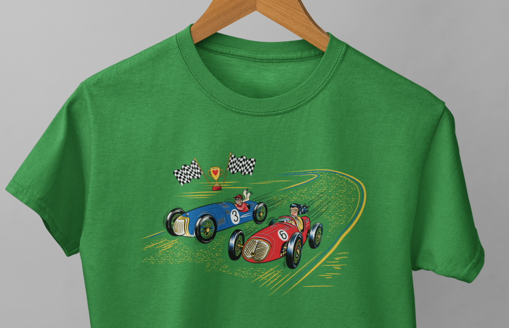 Grand Prix Motor Raceway Speed Racer Green Ladies T-Shirt