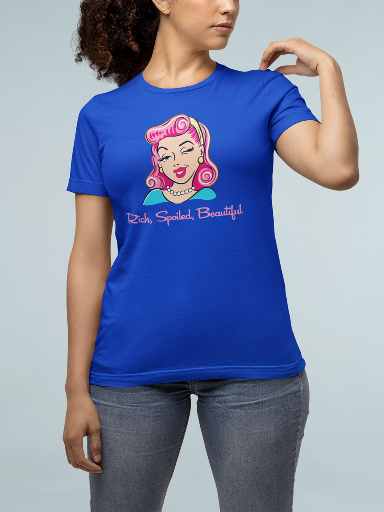 Pink Hair Pretty Pinup T-Shirt Rich Spoiled Beautiful