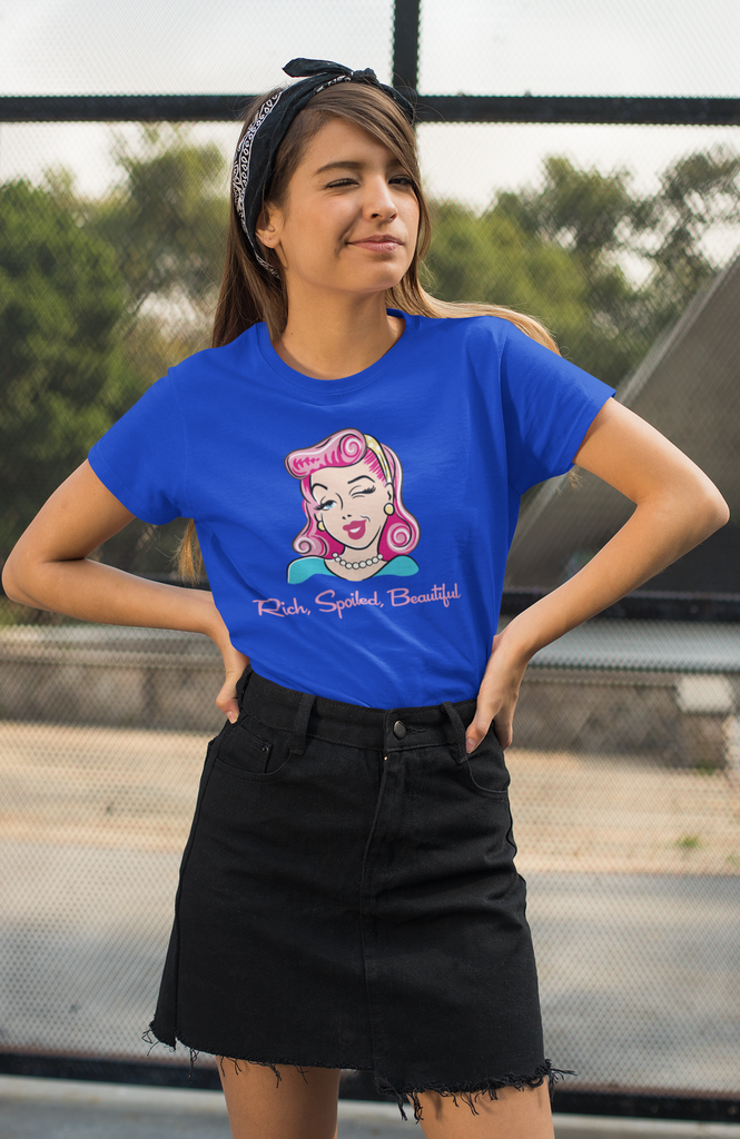 Pink Hair Pretty Pinup T-Shirt Rich Spoiled Beautiful