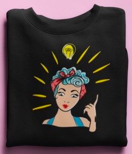 Retro Light Bulb Moment Black Sweatshirt