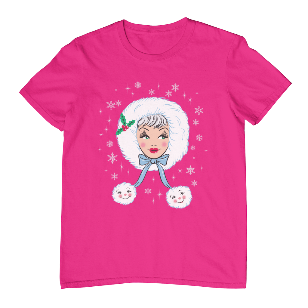 Peppermint Doll Holiday Kitschmas Sugar Plum Pink T-Shirt