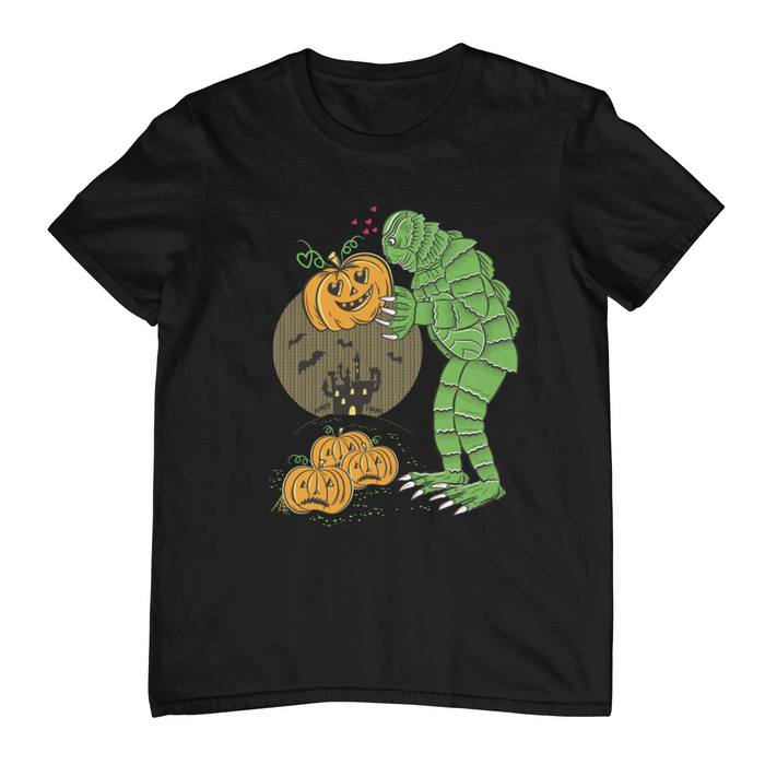 Trick or Treat Halloween Creature Men's Unisex Black T-Shirt